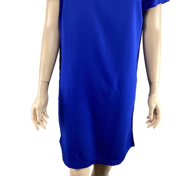 MNG By Mango Dress Size Medium Shift Dress Blue Lanjaron NWT - Picture 7 of 7